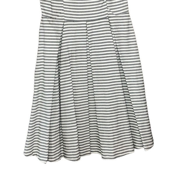NWT Anthropologie x Eva Franco Alma Fit & Flare Dress Ecru Brown Stripe 6 - Picture 4 of 16